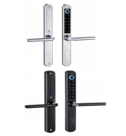 Tuya WiFi BLE Smart Door Lock, Fingerprint, Card, Password, Mechanical Key, Robust Stainless Steel Panel, Mobile App Control, Remote Unlock